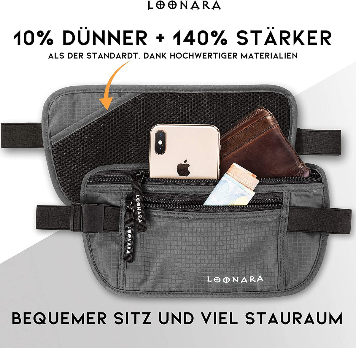Flache Bauchtasche