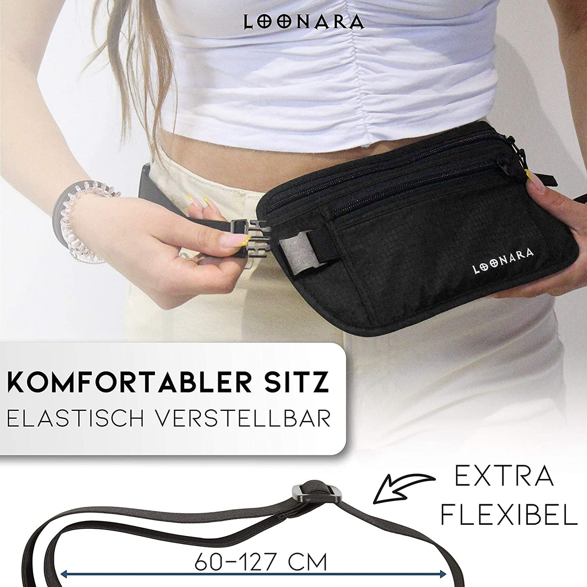 Flache Bauchtasche