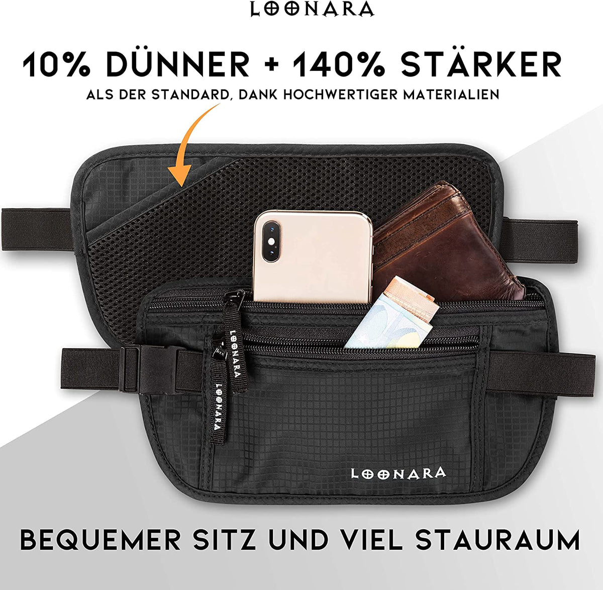 Flache Bauchtasche